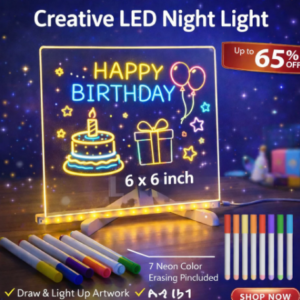 Acrylic LED Board with Colorful Night Light & 7 Neon Pens