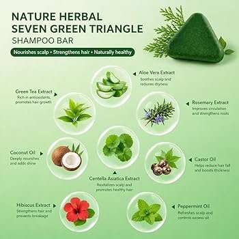 Seven Green Herbal Shampoo Bar - Image 2